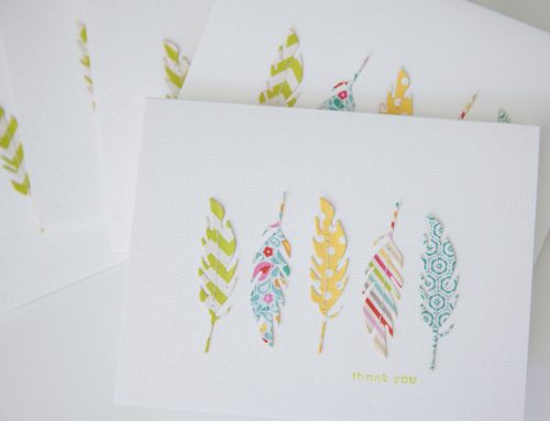Thank you card | feather die